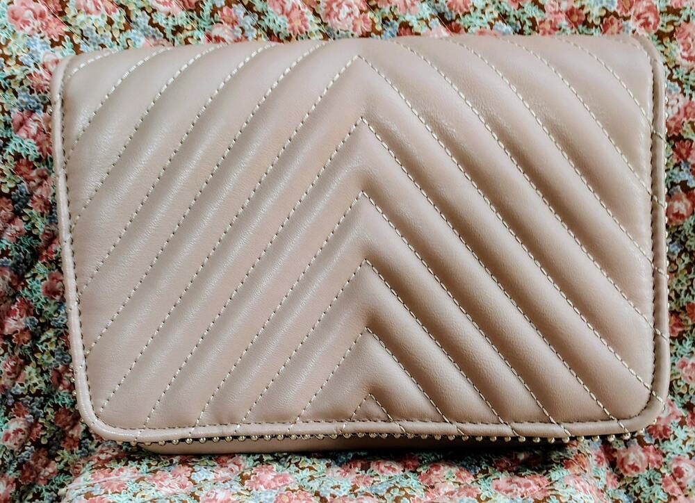 ALDO crossbody bag, Rose quilted Faux Leather exterior, Dress Bag